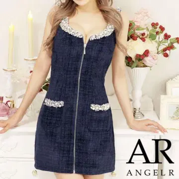AngelR 데님풍 미니 드레스