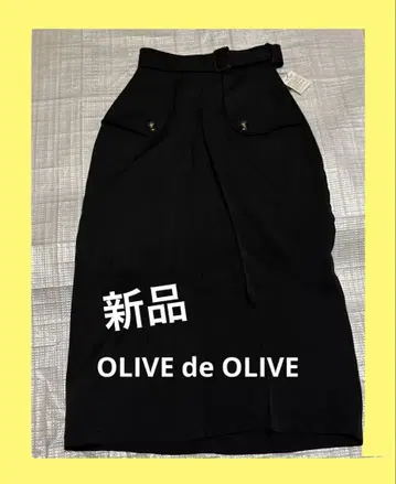 올리브 데 올리브 블랙 타이트 스커트 미사용 새상품