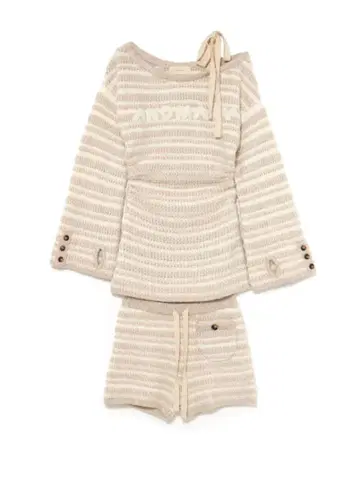 andmary Connie one shoulder set up beige