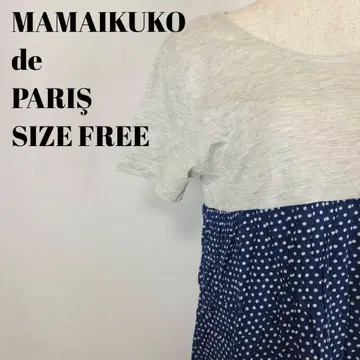 MAMAIKUKO de PARIS 마마이쿠코 도트 절개 원피스 루즈핏