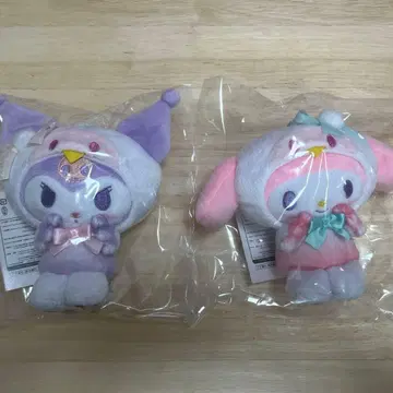 마이멜로디 & 쿠로미 마스코트 키링 봉제 인형 이즈미시 고향세