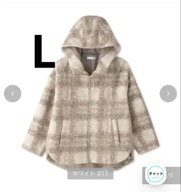 시마무라 yumi 후드 부착 코트 보아 코트 보아 블루종