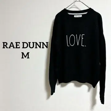 [ 새상품급 ] RAE DUNN ( M ) LOVE 자수 블랙 스웨터