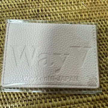 WayV 엠보싱 가죽 카드 케이스 핑크 SM 30주년
