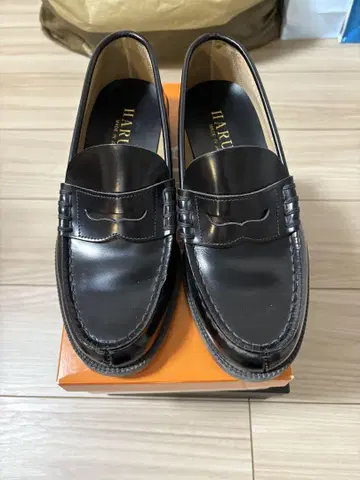 HARUTA 블랙 로퍼 25.0cm
