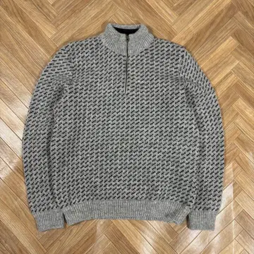 노르웨이산 엘엘빈 바즈아이 하프 지퍼 니트 llbean 울