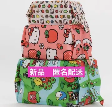 타임세일 BAGGU 헬로키티 & 프렌즈 3D 지퍼 파우치 일본 미입고