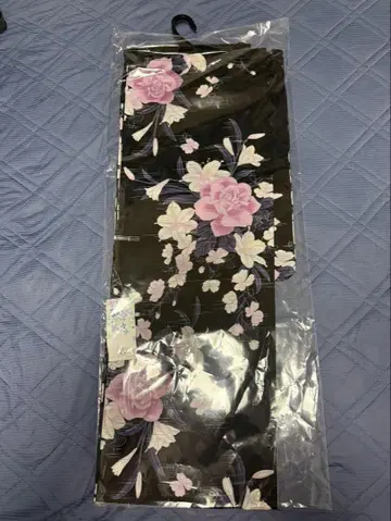꽃무늬 유카타 블랙 152-167cm