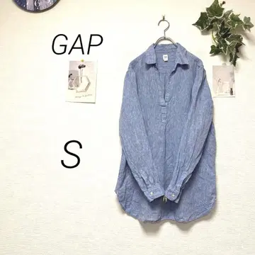 10261 GAP 갭 스키퍼 셔츠 린넨 셔츠 S 무지
