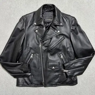 컨디션 최상 5(2XL) 빅 사이즈 잭 로즈 더블 라이더스 양가죽 블랙