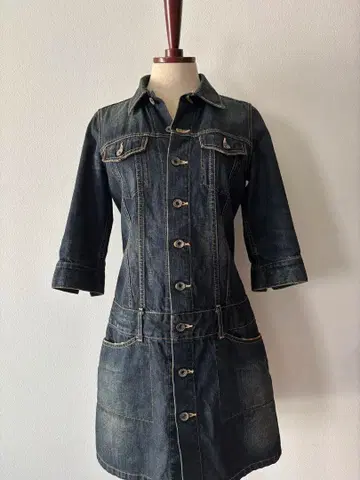16일까지 가격 LEVI'S RED TAB 데님 원피스 7부 소매