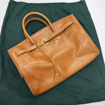 HIGH-CLASS MILANO 핸드백 토고 가죽 골드 금장 장식