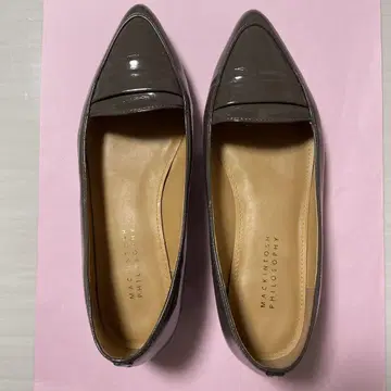 [ 새상품급 ] 매킨토시 필로소피 플랫슈즈 22.5cm 에나멜