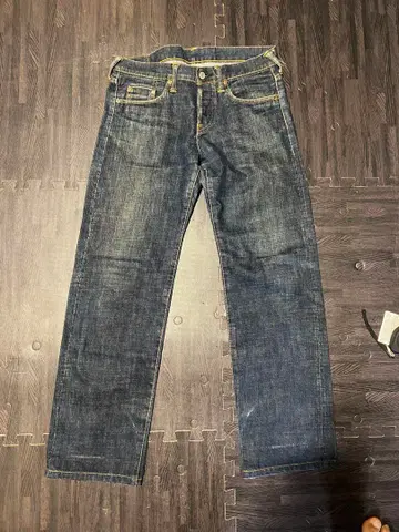 EVISU 청바지 W32 가죽 패치