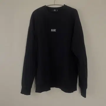 HARE 블랙 크루넥 트레이닝복