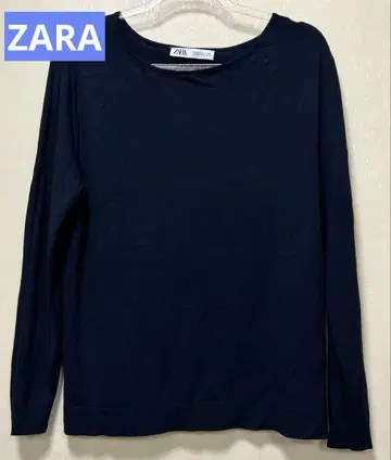 ZARA 네이비 긴팔 니트 루즈핏 M 미사용 새상품