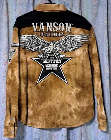 VANSON / 반손 / 코듀로이 긴팔 셔츠 / 브라운 타이 다이