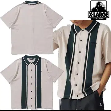 XLARGE 스트라이프 피케 셔츠 니트 엑스라지