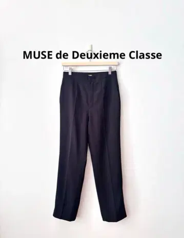 MUSE 뮤즈 두지엠 클라세 크롭 팬츠 워셔블 블랙