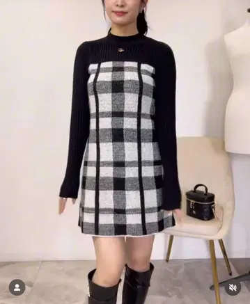 안미르 니트 원피스 블랙