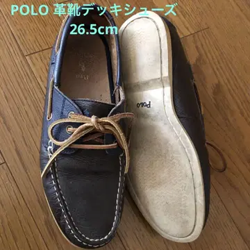 POLO 가죽 신발 데크 슈즈 26.5cm