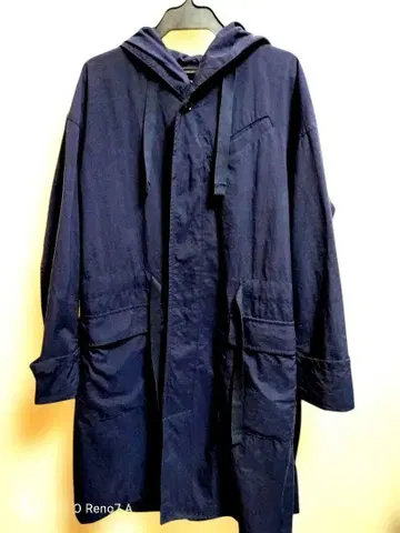 ZUCCa 후드 부착 코트 네이비
