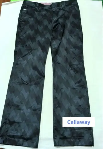 캘러웨이 블랙 지그재그 패턴 골프 팬츠 L