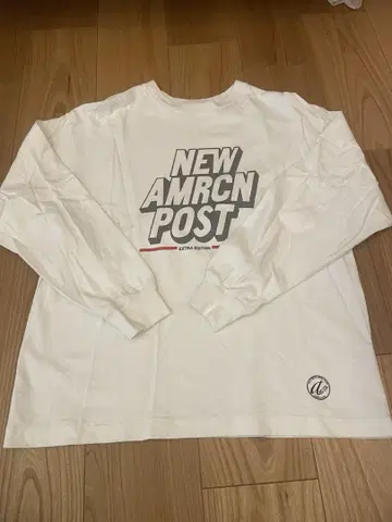 Americana 프린트 긴팔 T셔츠 화이트