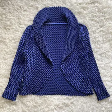 Liebe 리베 지그재그 플리츠 자켓 네이비 40 입체 겉옷