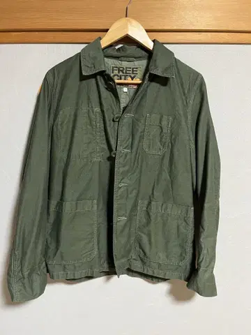 FREE CITY 밀리터리 자켓 올리브 그린
