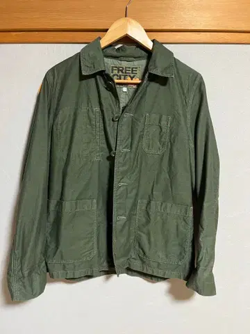 FREE CITY 밀리터리 자켓 올리브 그린