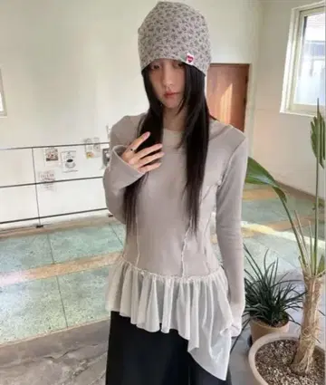 FLAREUP 레이어드 레이스 프릴 롱 슬리브