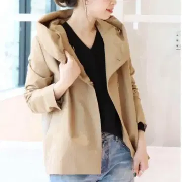 JOURNAL STANDARD 그로그랭 후드 숏 자켓 베이지