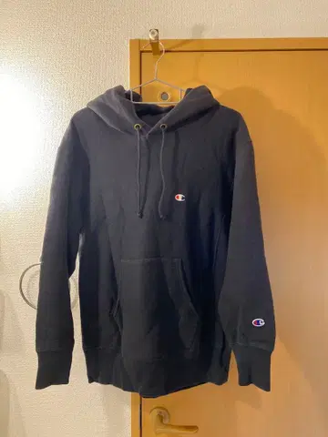Champion Reverse Weave Warmup 후드티 M 블랙