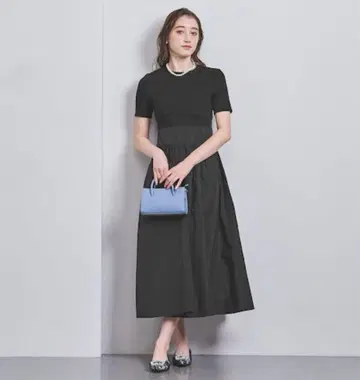 유나이티드 애로우즈 핏&플레어 원피스 솔리드