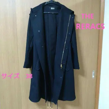 [ 새상품 미사용 ] 정가 9만 THE RERACS 후디드 롱 코트 블랙