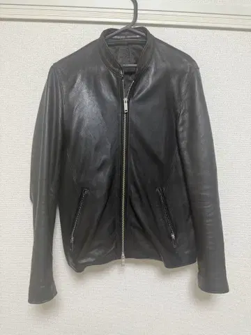 STUDIOUS 블랙 가죽 자켓 양가죽