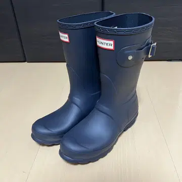 HUNTER 미들 기장 레인부츠 UK3 네이비 22~22.5cm