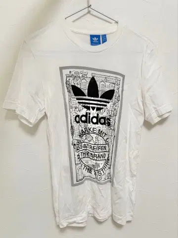 [ adidas ] 반팔 티셔츠 아디다스 화이트 흰색 코튼
