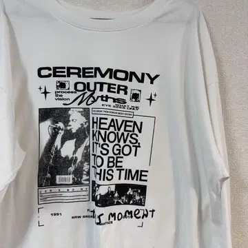 뉴 오더 CEREMONY 그래픽 롱 슬리브 티셔츠 M