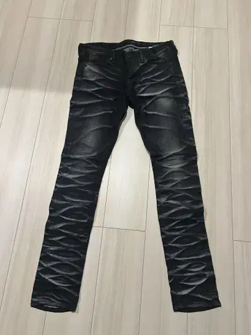 CIVARIZE 펄 바인더 입체 가공 스키니 데님 팬츠 블랙
