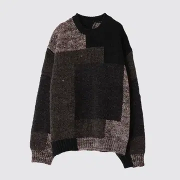 YOKE INTARSIA BLOCKING CREWNECK SWEATER