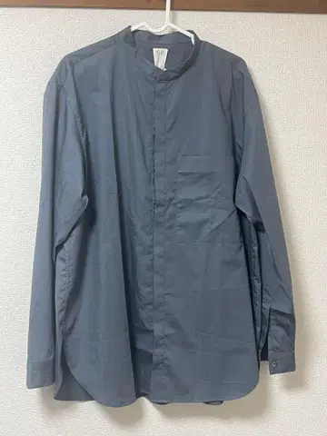 seya. HAND STITCH KURTA SHIRT Blue grey