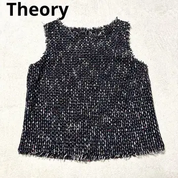 스테디셀러 Theory 멀티 트위드 슬리브리스 네이비 사이즈 0