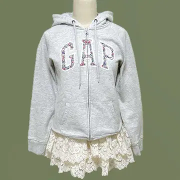 gap 후드티 풀 집업 모리걸 페어리 그런지 y2k 꽃무늬