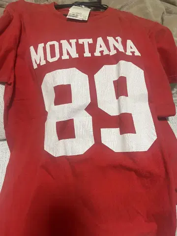 니나 가제트 M 사이즈 레드 티셔츠 MONTANA 89