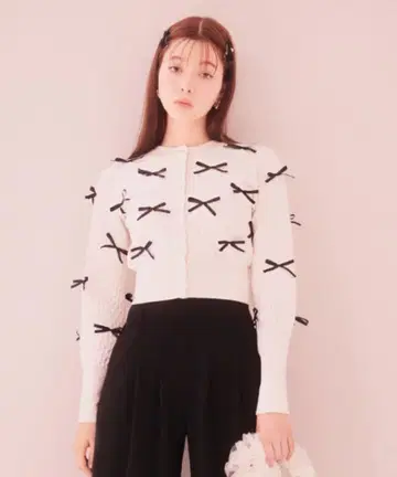 snidel 리본 모티브 가디건