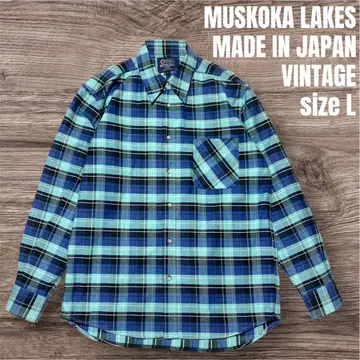 컨디션 최상 MUSKOKA 무스코카 헤비 코튼 셔츠 일본제 L 빈티지