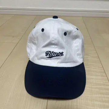 atmos 야구 모자 화이트/네이비