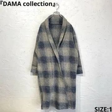 [ DAMA collection ] 체크 무늬 롱 가운 코트 가디건 1